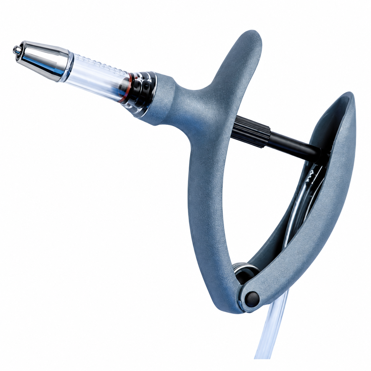 Фото — Шприц-вакцинатор HSW ECO-MATIC ®, Luer-Lock, 0,2-2 мл. (Эко-матик 2 мл) с трубкой