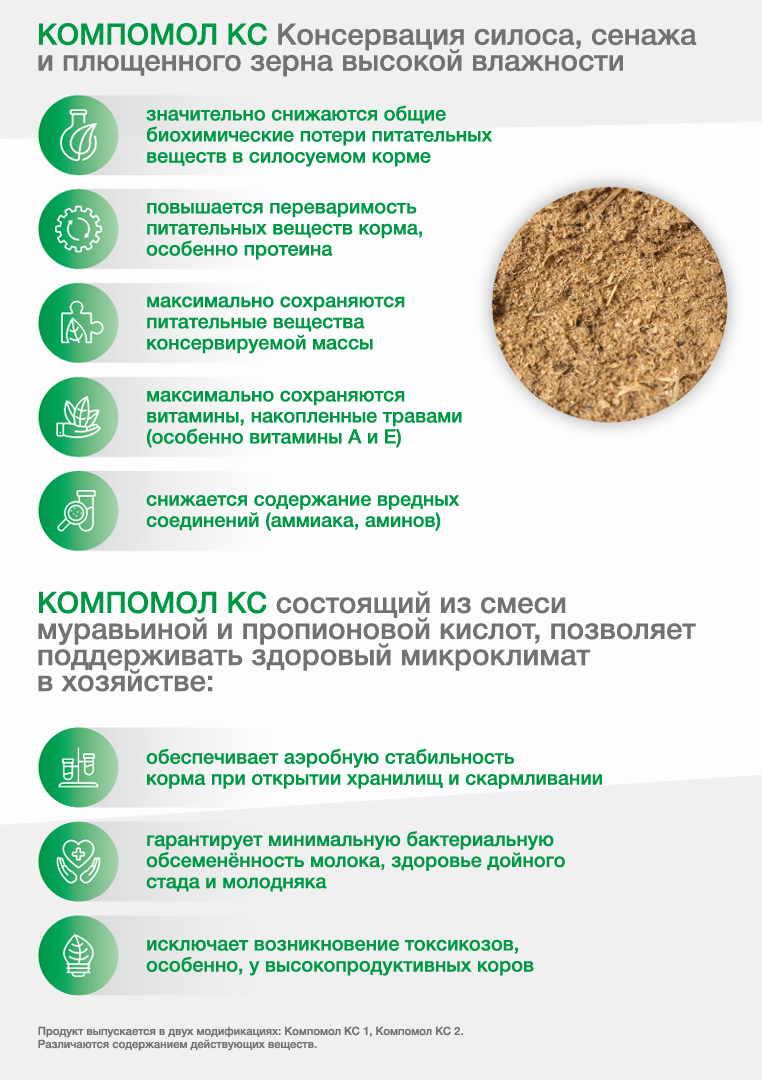 Консервант химический кислотный КОМПОМОЛ КС-2