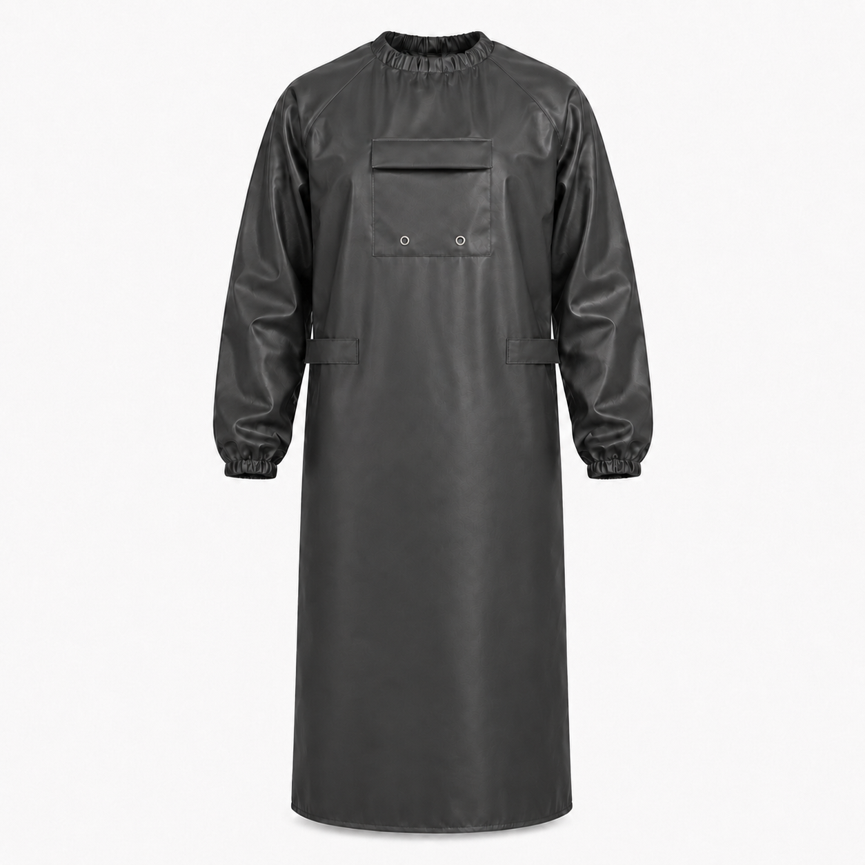 Фартук влагозащитный с рукавами с нагрудным карманом (Oxford 900D PU 5000, Черный)